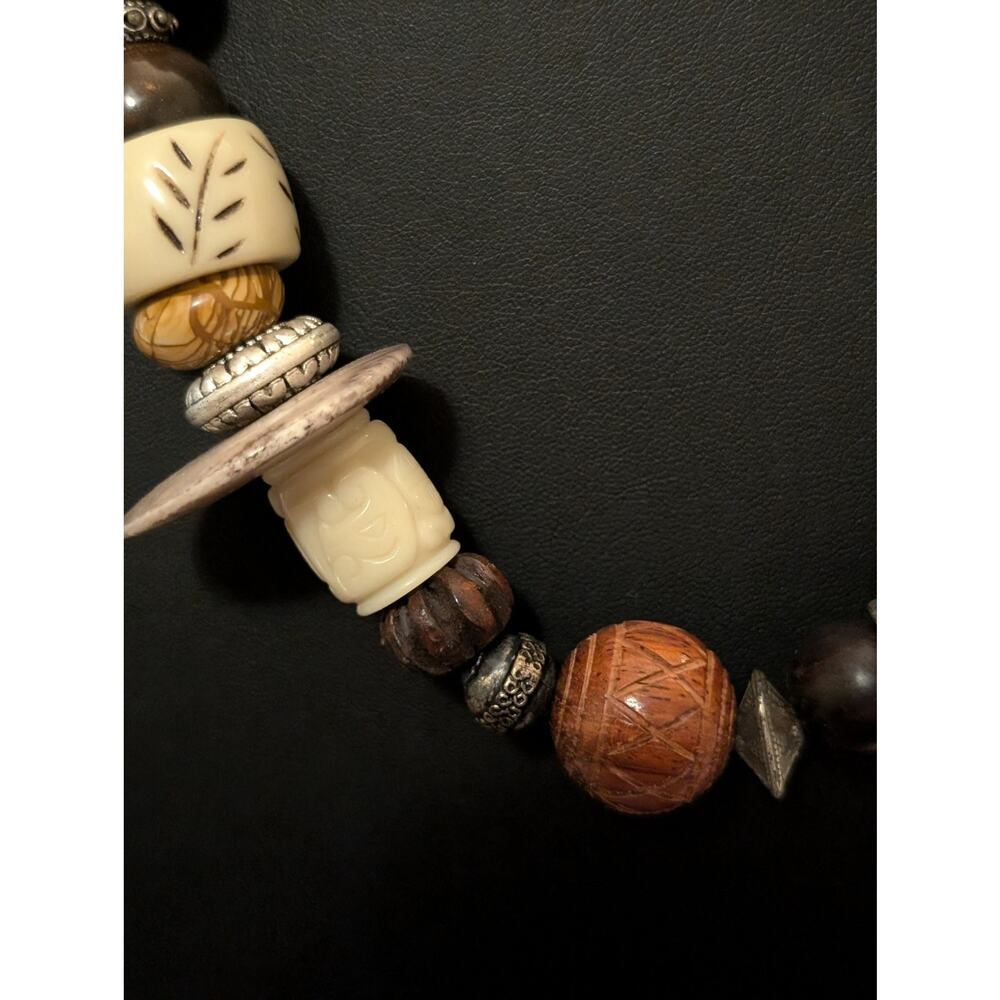 Coldwater Creek Tribal Chunky Mixed Bead Necklace - Picture 4 of 8
